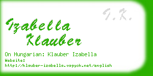 izabella klauber business card